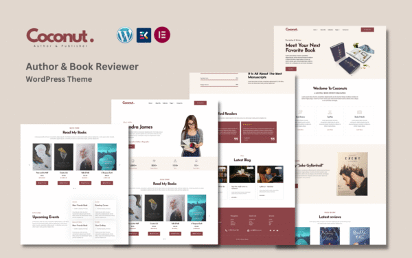 Coconut – Book Author and Book Reviewer WordPress Theme