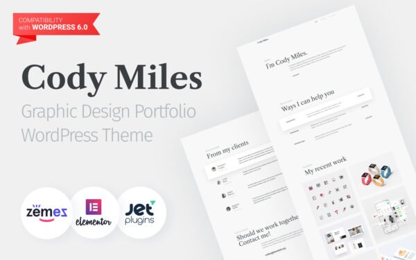 Codi Miles – Graphic Design Portfolio Websites to Grow Your Business WordPress Theme