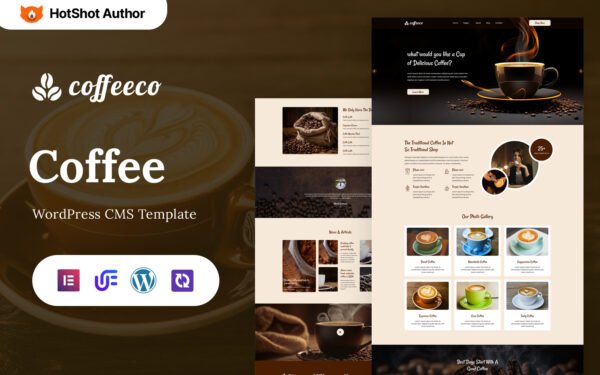 Cofeeco – Cafe And Coffee WordPress Elementor Theme WordPress Theme