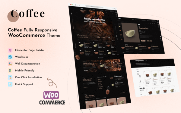 Coffee – The Perfect WordPress Theme For Coffee Enthusiasts.” WooCommerce Theme