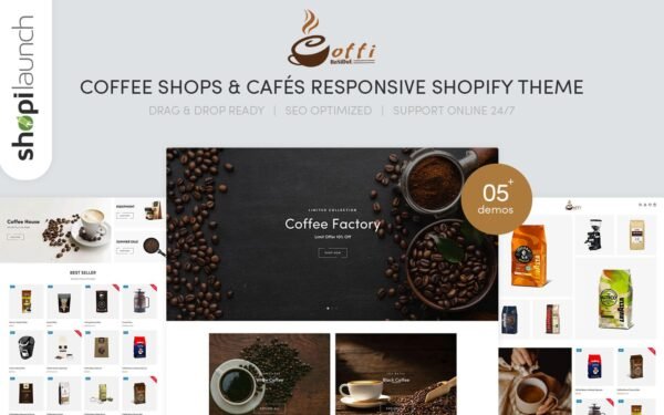 Coffi – Coffee Shops & Cafés Responsive Shopify Theme
