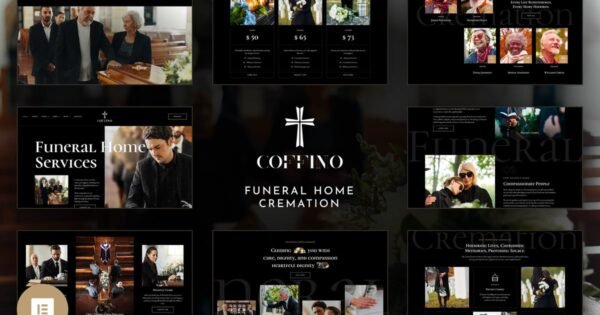Coffino – Funeral Home Services & Cremation Elementor Pro Template Kit