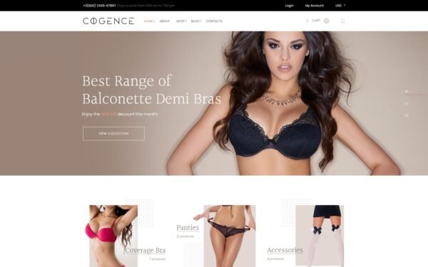 Cogence – Lingerie Shop WooCommerce Theme