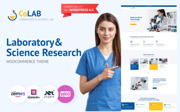 CoLab – Laboratory & Science Research WordPress Theme