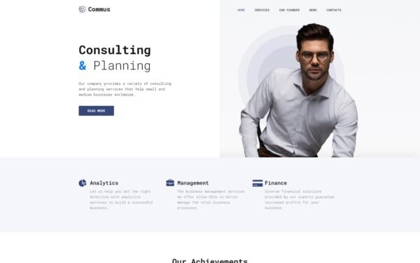 Commus – Business Multipurpose Minimal WordPress Elementor Theme WordPress Theme