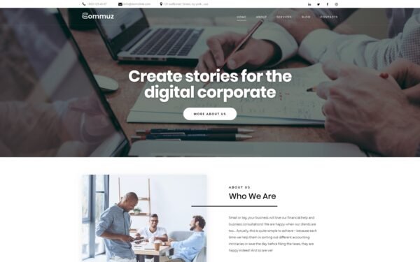 Commuz – Business Multipurpose Modern WordPress Elementor Theme WordPress Theme