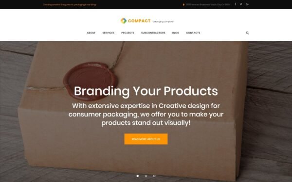 Compact – Packaging Company WordPress Theme