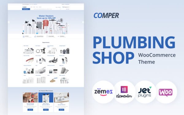 Comper – Plumbing ECommerce Classic Elementor WooCommerce Theme