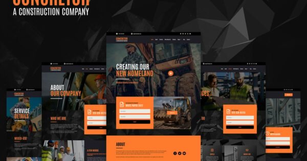 Concretor – Real Estate Construction Elementor Template Kit