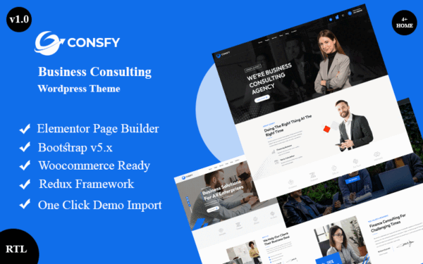 Consfy – Business Consulting Wordpress Theme + RTL WordPress Theme