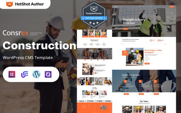 Consrex – Construction, Industrial And Contractor WordPress Responsive Theme WordPress Theme