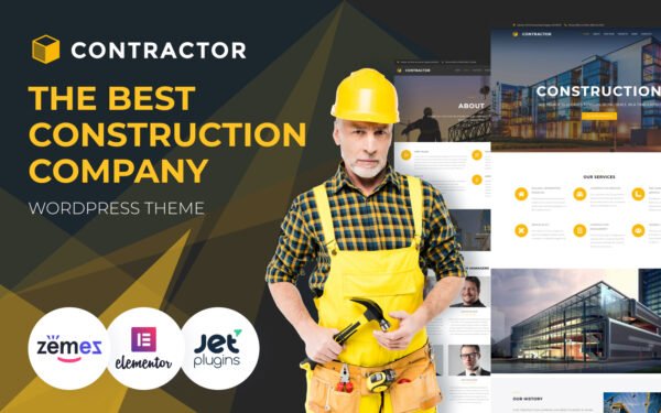 Contractor – Architecture & Construction Company WordPress Elementor WordPress Theme