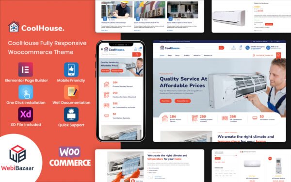 Coolhouse – Air Conditioning eCommerce WordPress Theme WooCommerce Theme