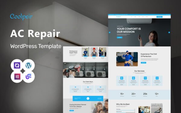 Coolpeir – Air Condition & Heating WordPress Elementor Theme WordPress Theme