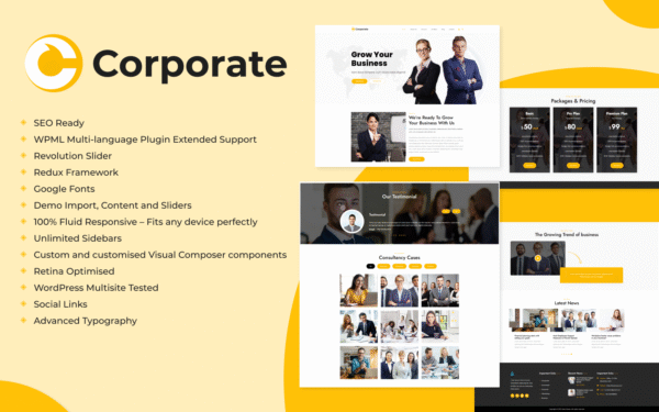 Corporate – Business Consulting WordPress Theme