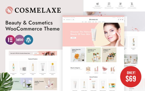 Cosmelaxe – Beauty and Cosmetics Store WooCommerce Theme