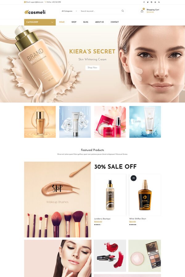 Cosmeli – Cosmetics & Beauty for WordPress. WooCommerce Theme