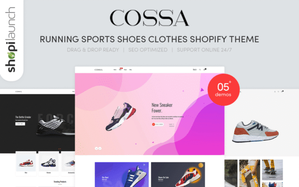 Cossa – Running Shoes, Sports Shoes & Clothes Shopify Theme