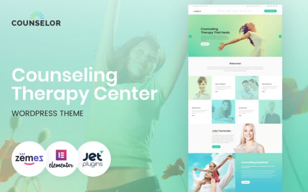 Counselor – Counseling Therapy Center Responsive WordPress Theme