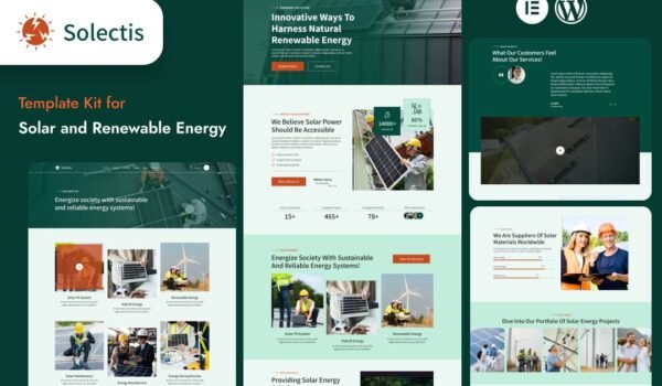 Selectis – Solar & Renewable Energy Elementor Template Kit