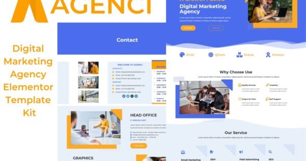 Agenci – Digital Marketing Agency Elementor Template Kit