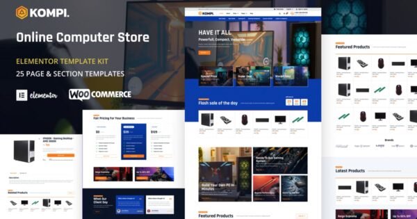 Kompi – Computer Store WordPress Elementor Template Kit