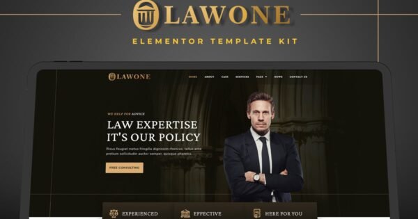 Lawone – Legal & Law Firm Elementor Template Kit