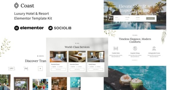 Coast – Luxury Hotel & Resort Elementor Template Kit