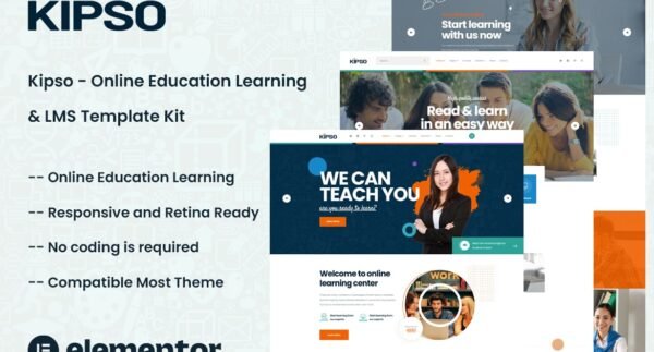 Kipso – Online Education Learning Elementor Template Kit