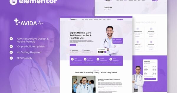 Avida – Health & Medical Elementor Template Kit