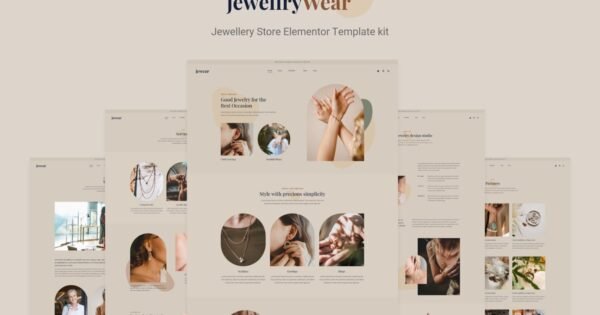 JewellryWear – eCommerce Elementor Template kit