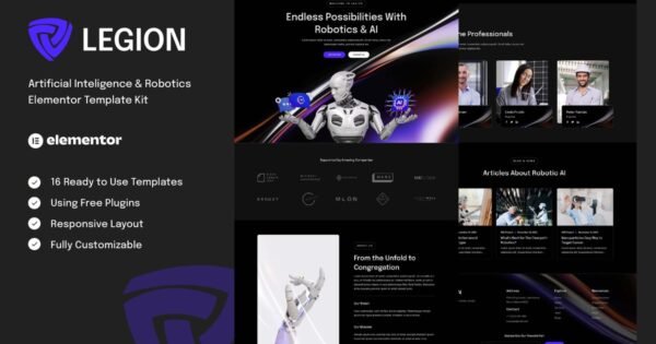 Legion – Artificial Intelligence & Robotics Elementor Template Kit