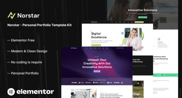 Norstar – Personal Portfolio Template Kit