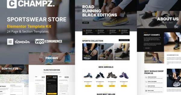 Champz – Sneakers & Sports Apparel Online Store Template Kit