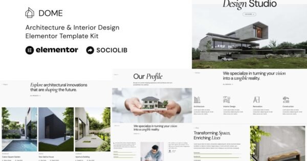 Dome – Architecture & Interior Design Elementor Template Kit
