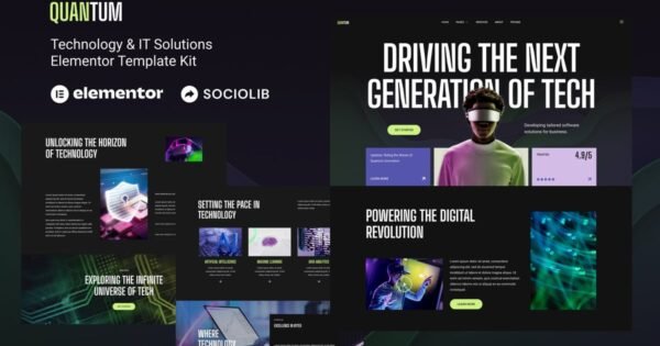 Quantum – Technology & IT Solutions Elementor Template Kit