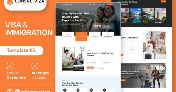 Consultviza – Immigration & Visa Consulting Elementor Template Kit