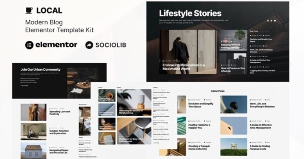 Local – Modern Blog & Magazine Elementor Template Kit