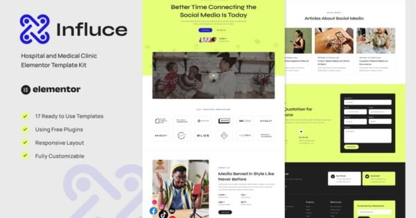 Influce – Marketing Agency & Influencer Elementor Template Kit
