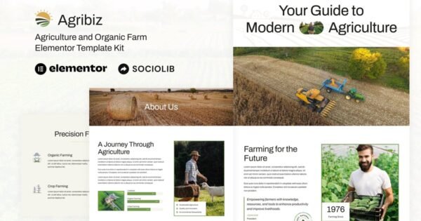 Agribiz – Agriculture & Organic Farm Elementor Template Kit