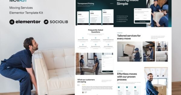 Movast – Moving & Relocation Services Elementor Template Kit