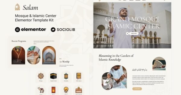 Salam – Mosque & Islamic Center Elementor Template Kit