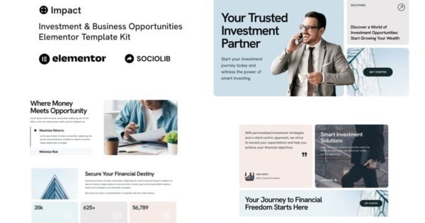 Impact – Investment & Business Opportunities Elementor Template Kit