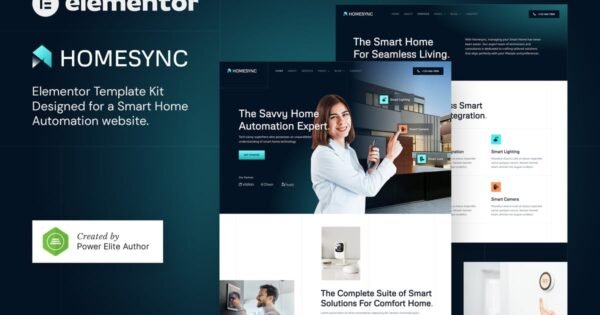 Homesync – Smart Home Automation Elementor Template Kit