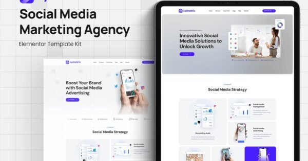 Symetris – Social Media Marketing Agency Elementor Template Kit