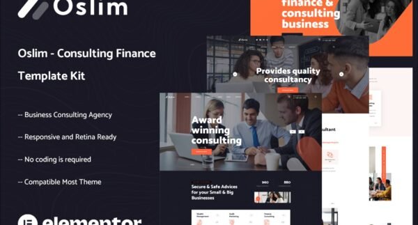 Oslim – Consulting Finance Elementor Template Kit