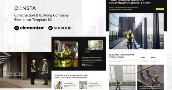 Consta – Construction & Building Company Elementor Template Kit