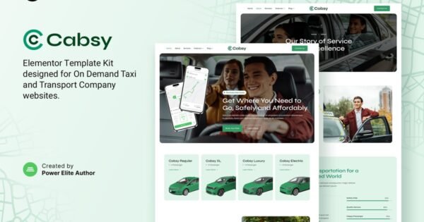 Cabsy – Transport Company & On Demand Taxi Elementor Template Kit