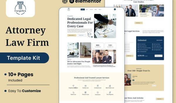 Corpifex – Lawyer Attorney & Law Firm Elementor Template Kit