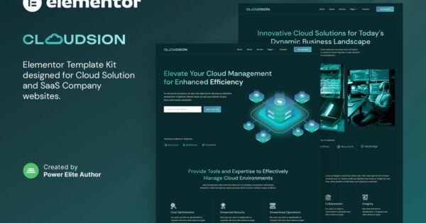 Cloudsion – Cloud Solution & SaaS Company Elementor Template Kit